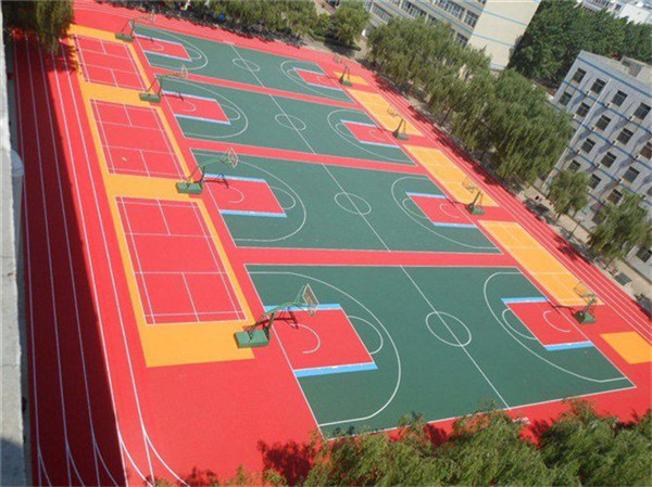 悬浮式塑胶球场